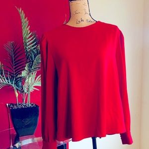 Red Zara woman blouse